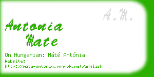 antonia mate business card